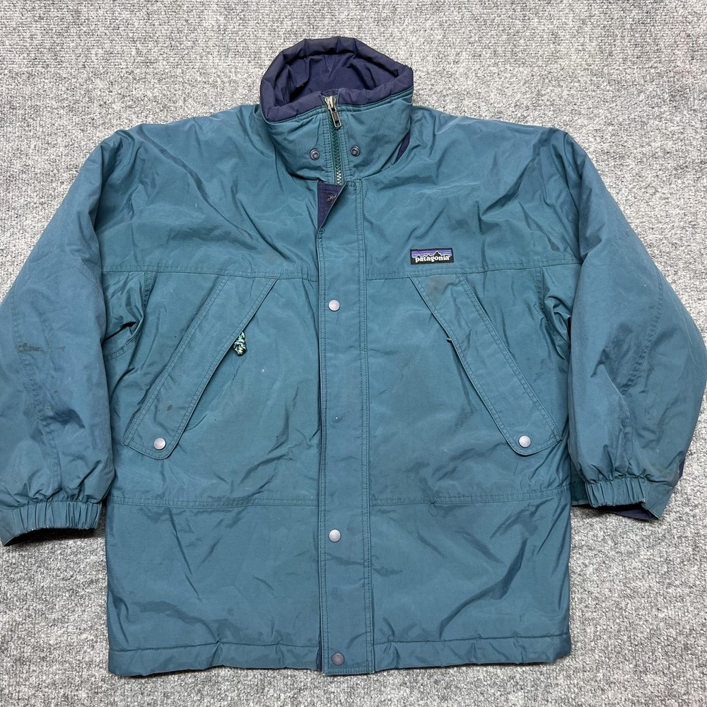 Vintage Patagonia Jacket Kids 8 Insulated Ski Winter Zip Pockets Coat